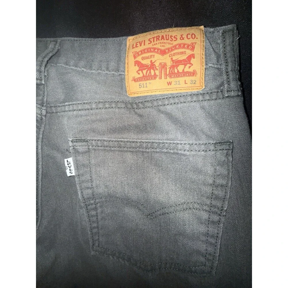 Levi’s 511 Men’s Jeans W31 L32 Green Slim Fit Stretch Denim